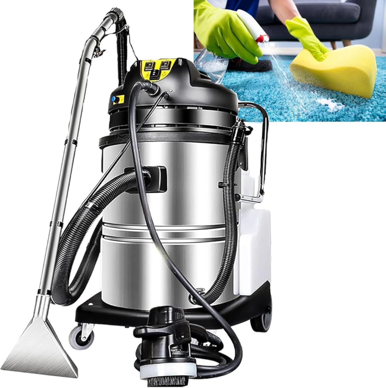 Commercial Carpet Cleaner for Wet Dry,Commercial Carpet Cleaning Machine,Commercial Carpet Ex-tractor Machine,Vacuum Cleaner,for Carpets, Sofas,30L