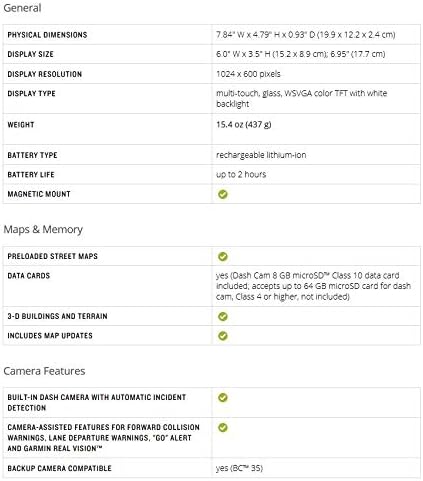 Garmin RV 785 & Traffic, Advanced GPS Navigator for RVs with Built-in Dash Cam, High-res 7