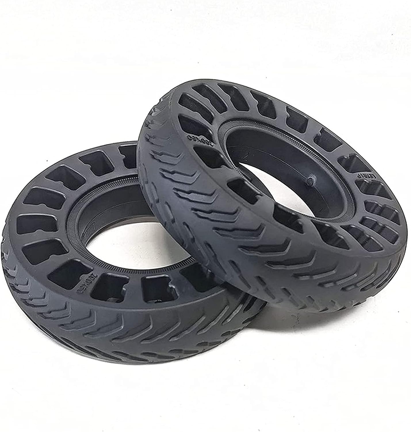 2 PCS Folding Electric Scooter Tires, 200X50mm, Shock Absorption, Honeycomb Cables, High Elasticity, Durable Puncture Resistant - Nero 10 * 2.125
