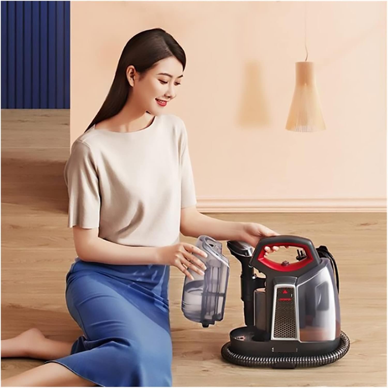 UILMLIO Household Handheld Steam Vacuum Cleaner Sofa Carpet Curtain Car Spray Inhaling All-in-one Cleaner
