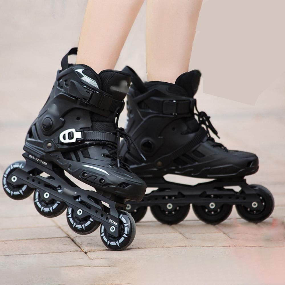 Inline Skate Professional Flat Figure Skates Skates Unisex (black US4)