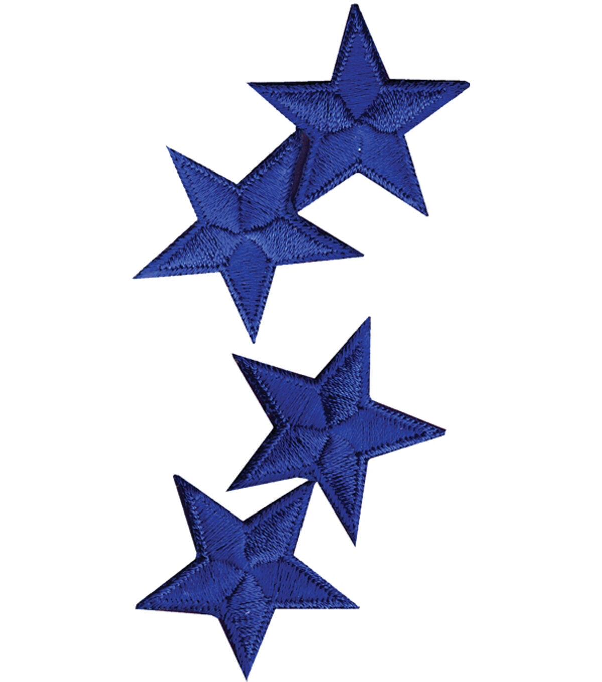 Wrights 1 Royal Blue Stars Iron On Patches 4pk
