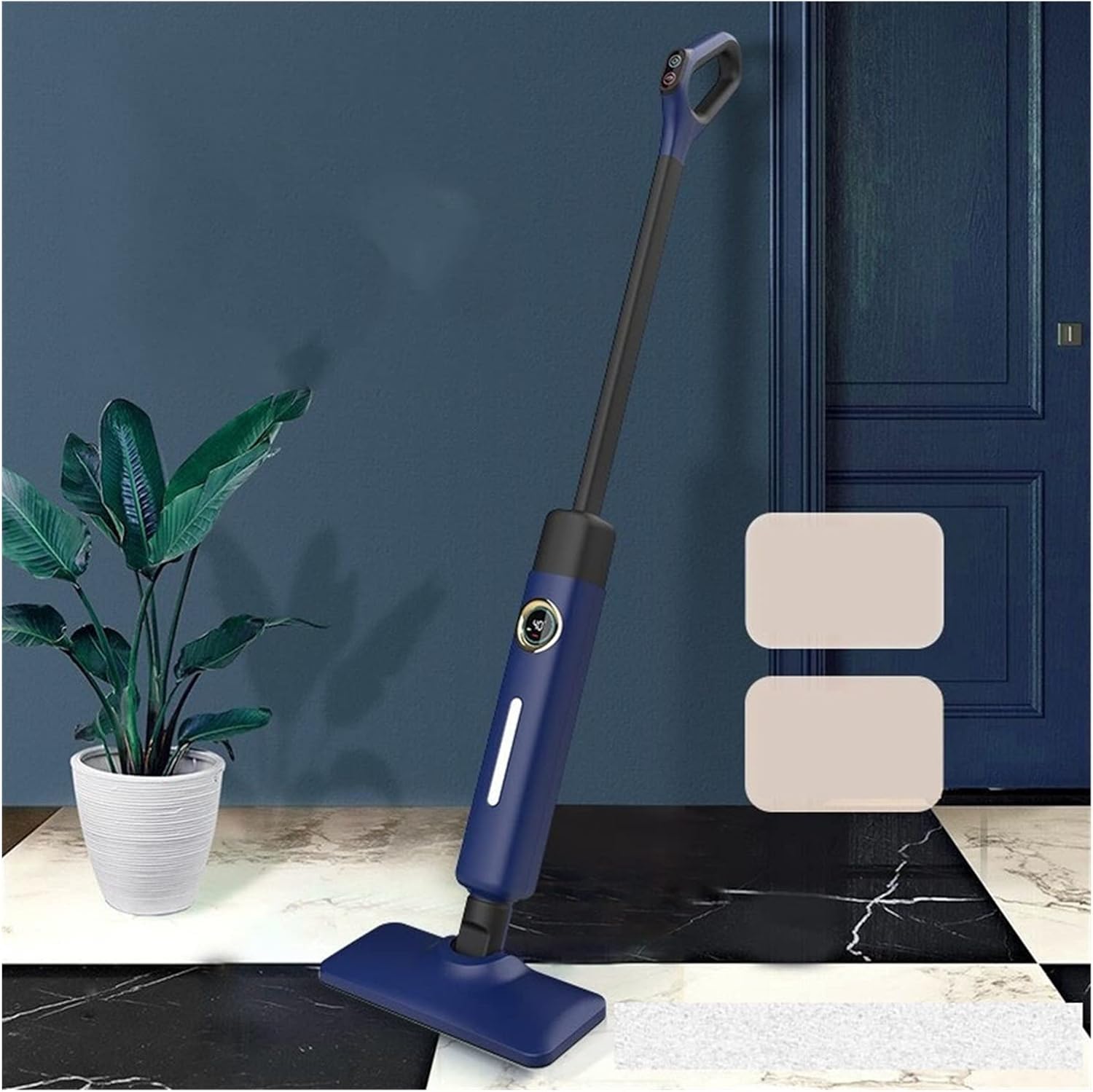 A1DFDFGOQSFG Multi-Functional steam mop Steamer for Cleaning Hardwood Floor Cleaner for Tile Grout Laminate Ceramic, (Color : Green, Size : X-Small) (Blue X)