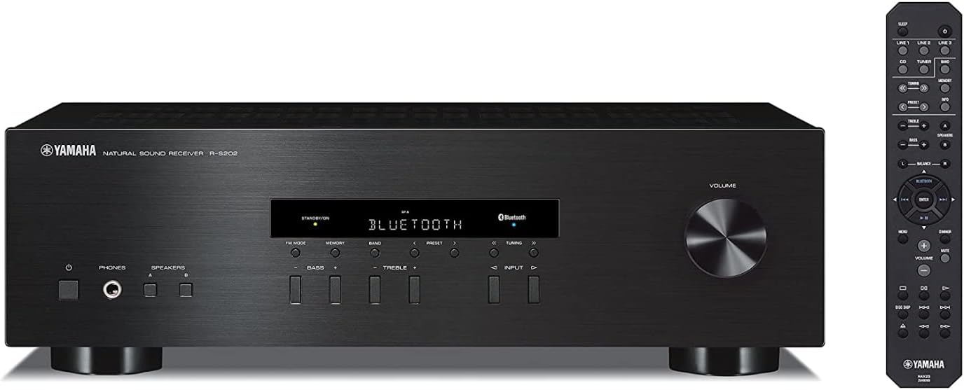 Yamaha Audio 2021 Yamaha R-S202 Stereo Receiver with Built-In Bluetooth Connectivity