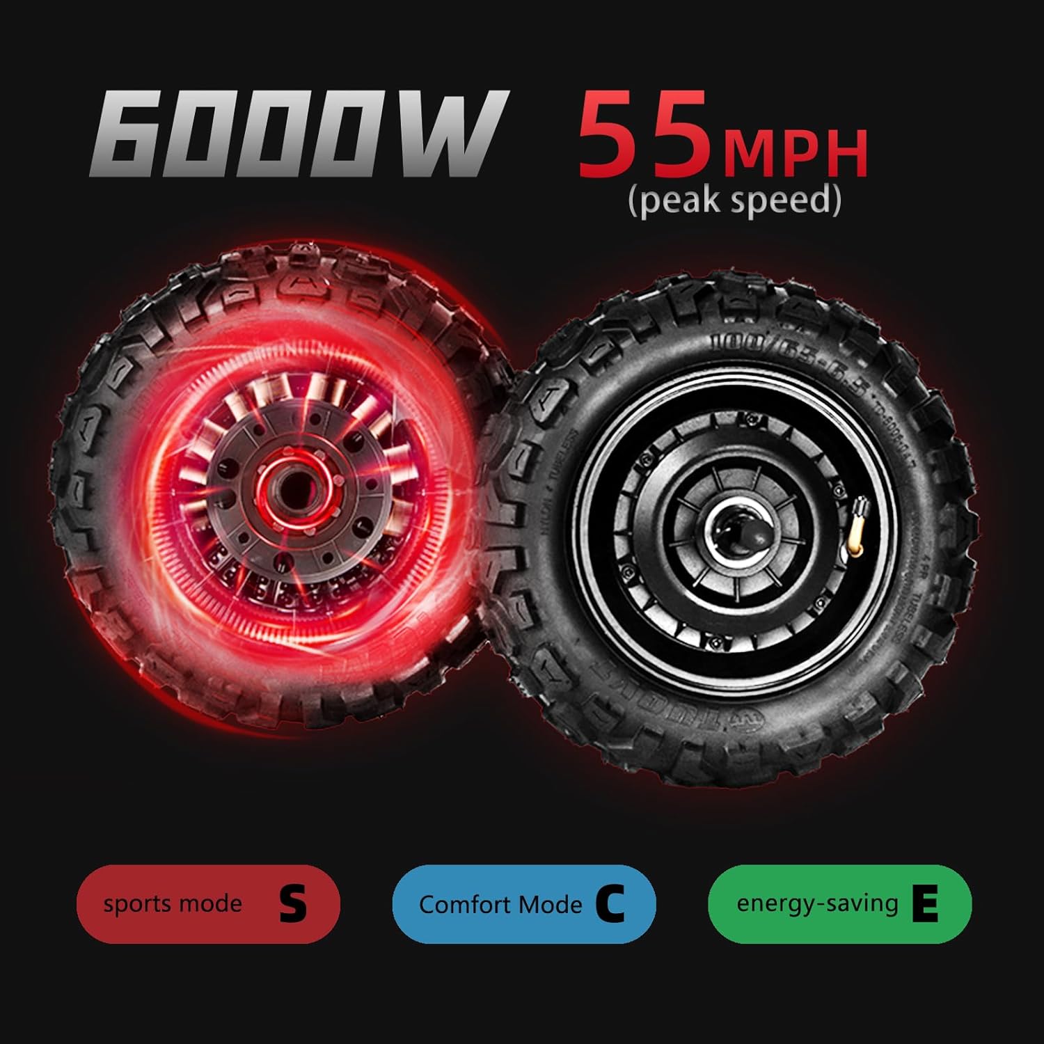 75 Miles Range Electric Scooter for Adults, 55MPH max Speed，60V38Ah Battery,6000w Dual Motor keyless Unlock RGB Lights 11