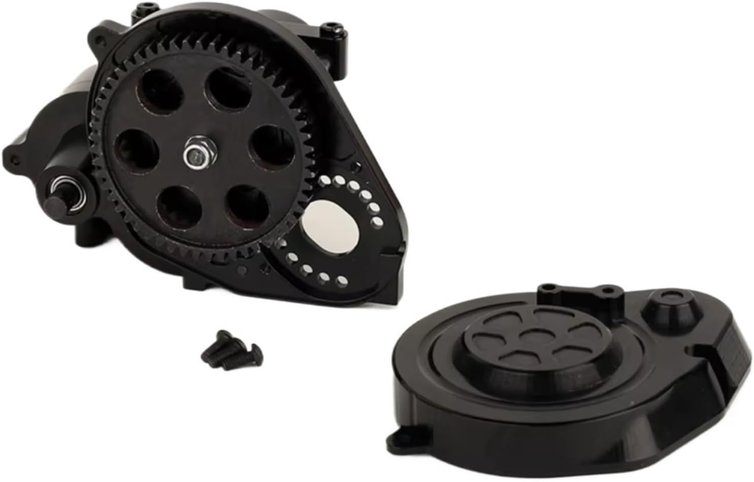 RC Gearboxes For Axial RBX10 For Ryft 1/10 Complete Metal Gearbox Transmission Box With Gear RC Crawler Car Upgrade Parts With 17T Pinion Brass(Silver)