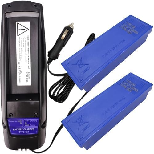 10-30V Scanreco 434 EEA4291 Battery Charger + (2-Pieces) 7.2V Type 593 Ni-MH Battery for 7.2V SCANRECO 592 593 590 960 RC400 EEA2512 RSC7220 13445 Battery GP222101