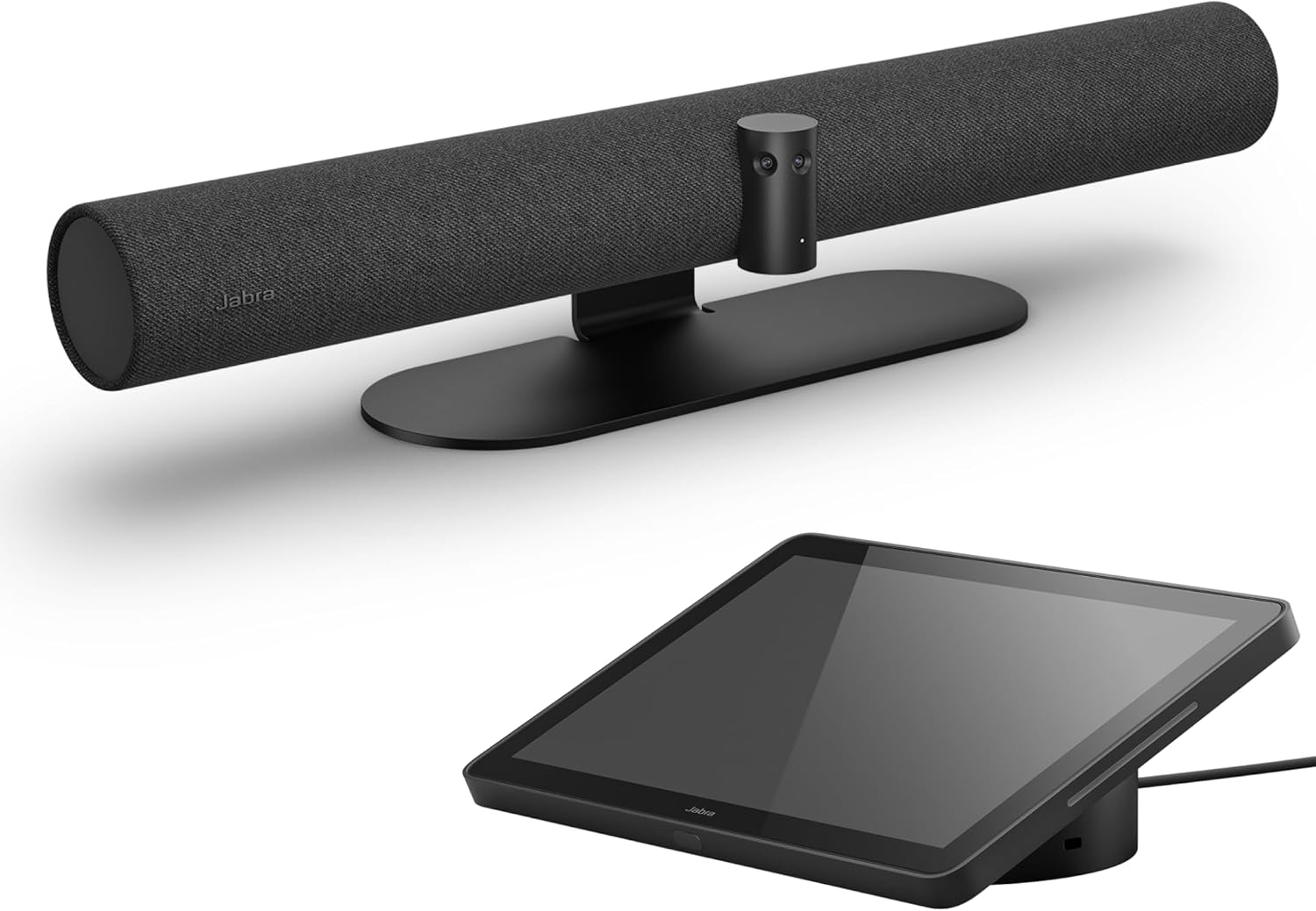 Jabra PanaCast 50 Video Bar System - All-in-one Meeting Room Solution, Audio bar, 180° Full-Room Webcam, Intelligent AI-Enabled Features, and PanaCast Control Touchscreen - All Platforms - Black