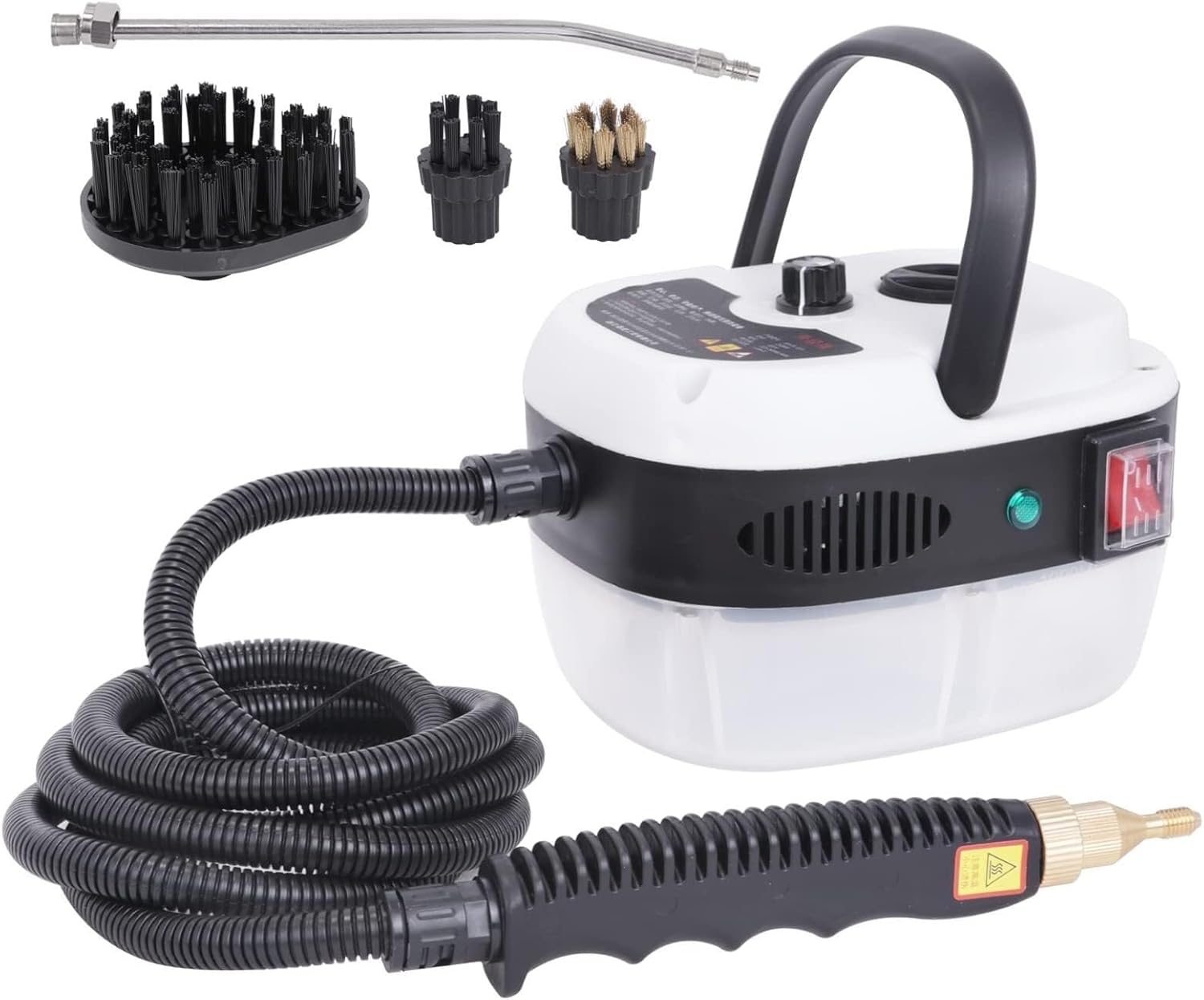 Handheld Steam Cleaner ​with Extension Hose,-Piece Accessory Set, Chemical-Free Cleaning(White)