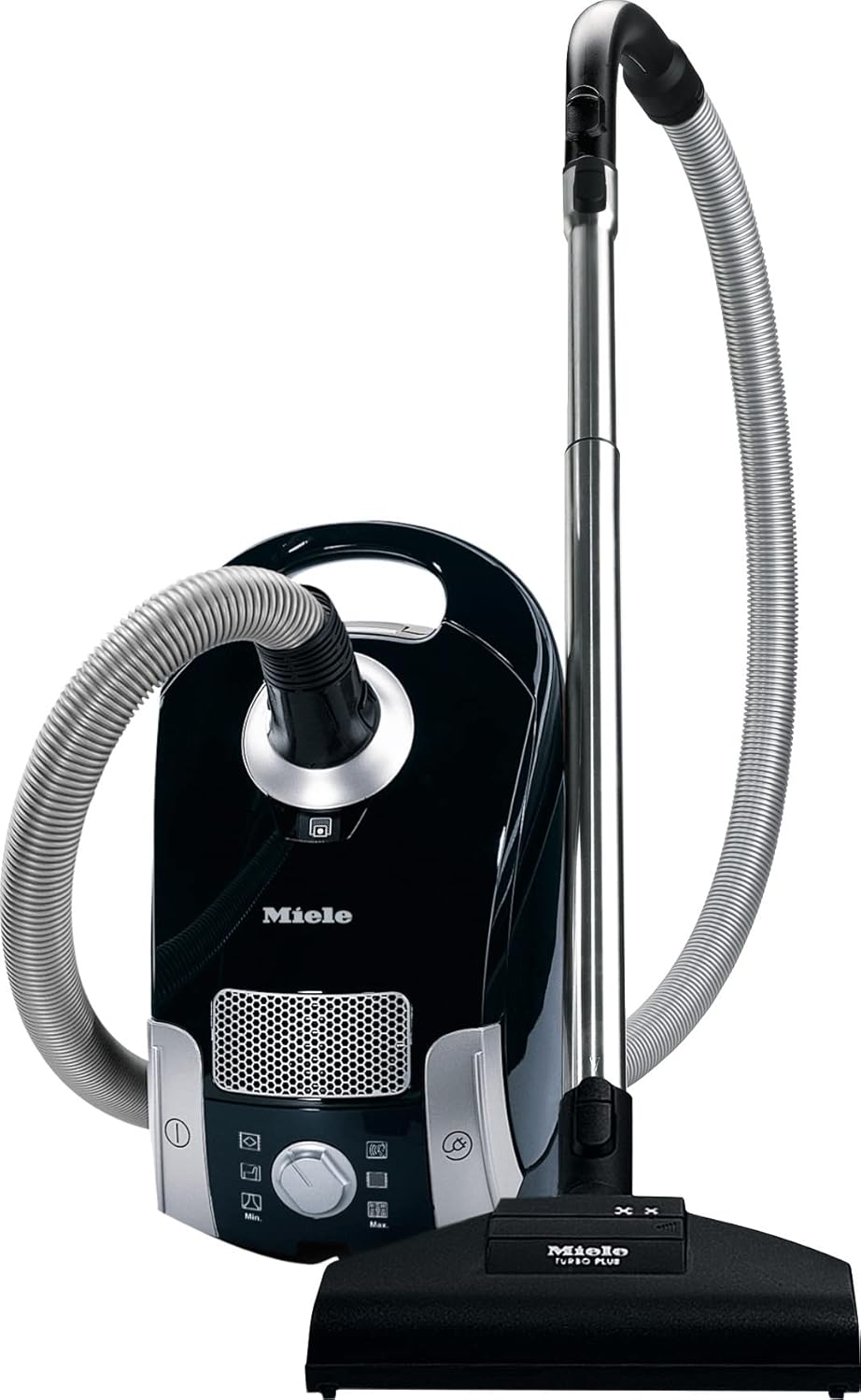 Miele Compact C1 Turbo Team Bagged Canister Vacuum, Obsidian Black