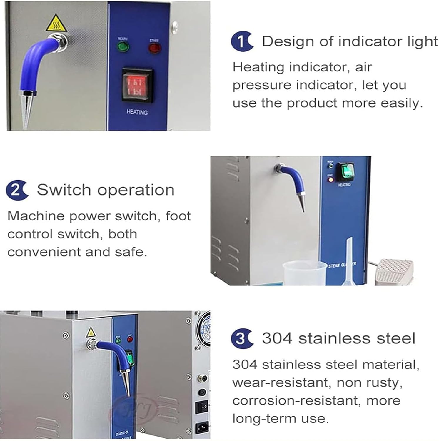 Jewellery Steam Cleaner Machine,Stainless Steel Jewelry Steam Cleaner,Gem Washer,Gold and Silver Jewelry Steam Cleaning Machine Goldsmith Home Industrial Washer Equipment,4L-220V