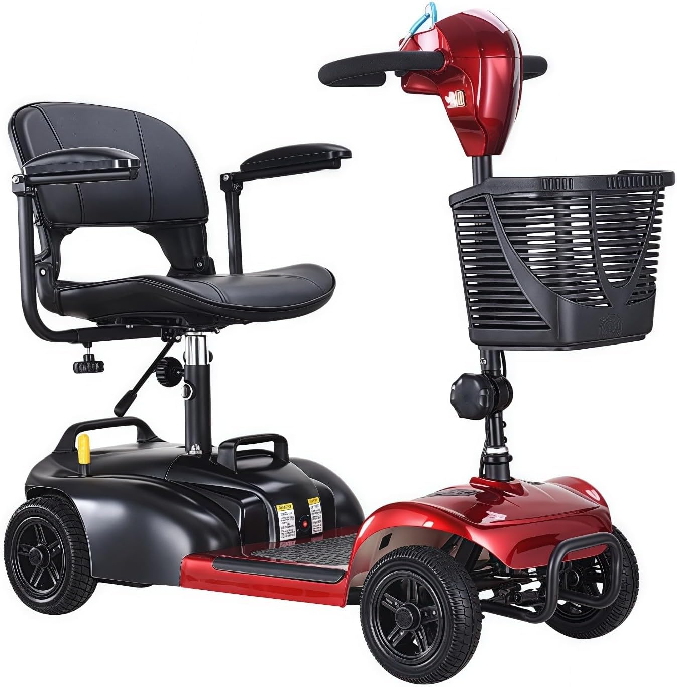 Lithium Battery Scooter for The Elderly Safe Folding Four-Wheel Disabled Electric Vehicle for The Elderly Four-Wheel Power-Assisted Vehicle Battery Vehicle