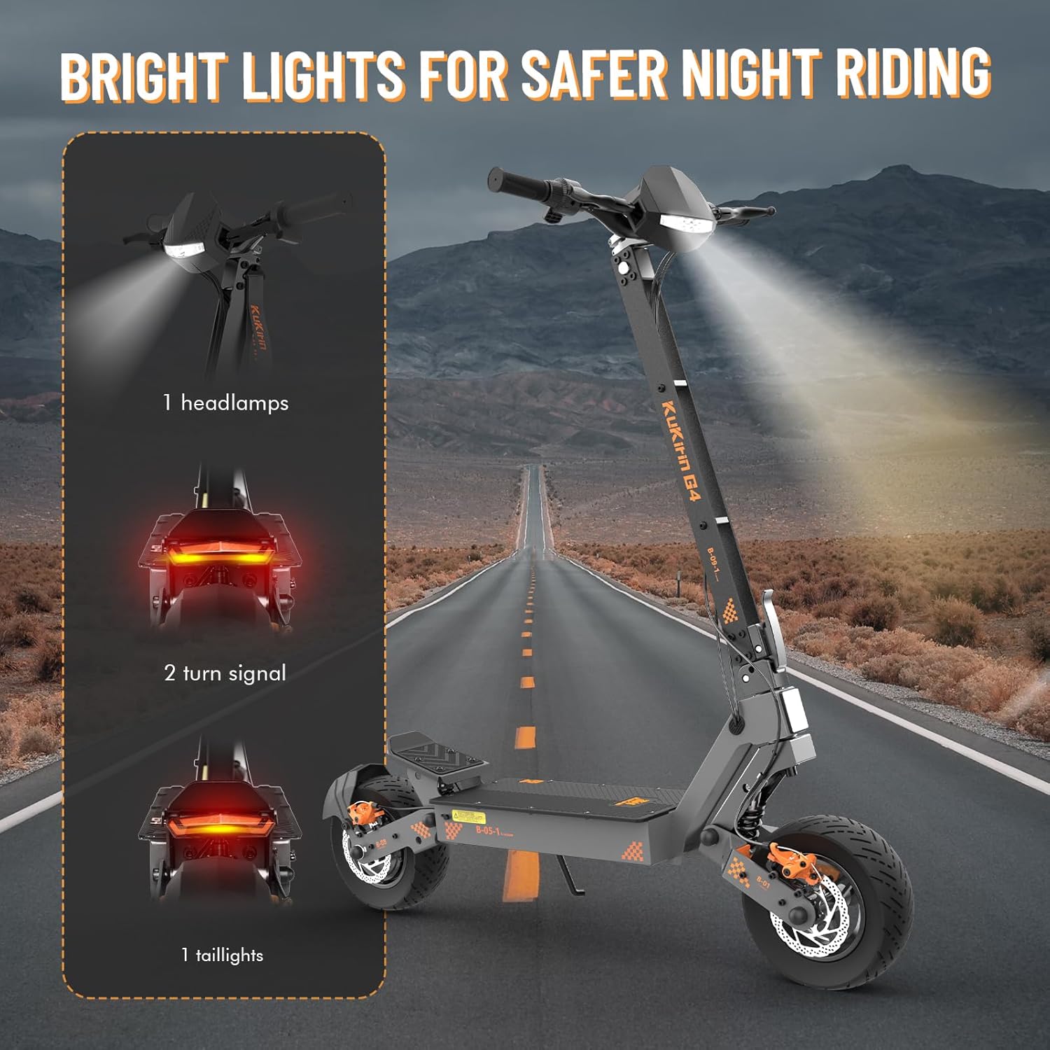 Kukirin G4 Electric Scooter for Adults, High Power 2000W Motors, Top Speed 43 MPH, 60V 20Ah Battery, 47 Miles Range 11