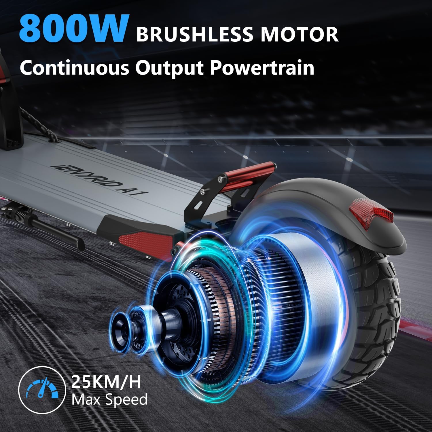 Electric Scooter Adults, 800W Motorized Eletric Kick Scooters, 10