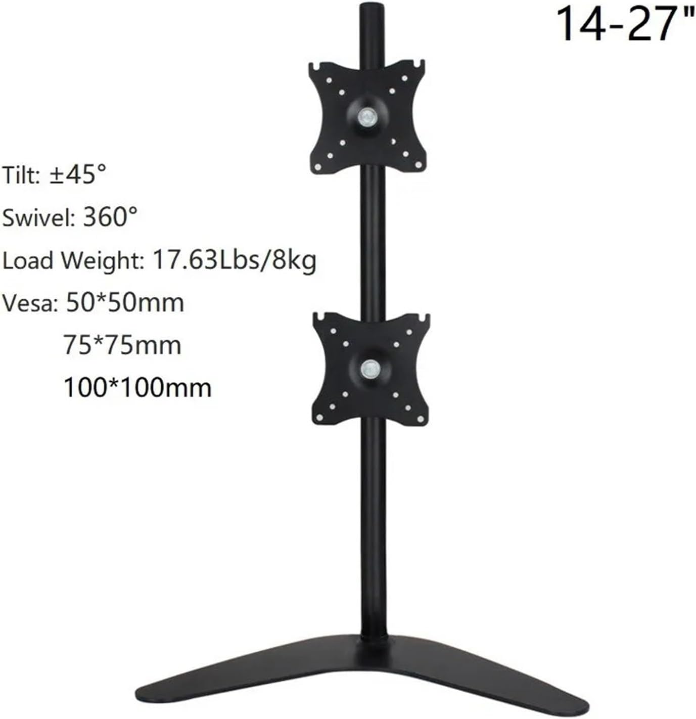 14-27 inch dual monitor desktop stand double arm 360 degree monitor stand rotating computer screen adjustable desktop stand TV computer xdz26