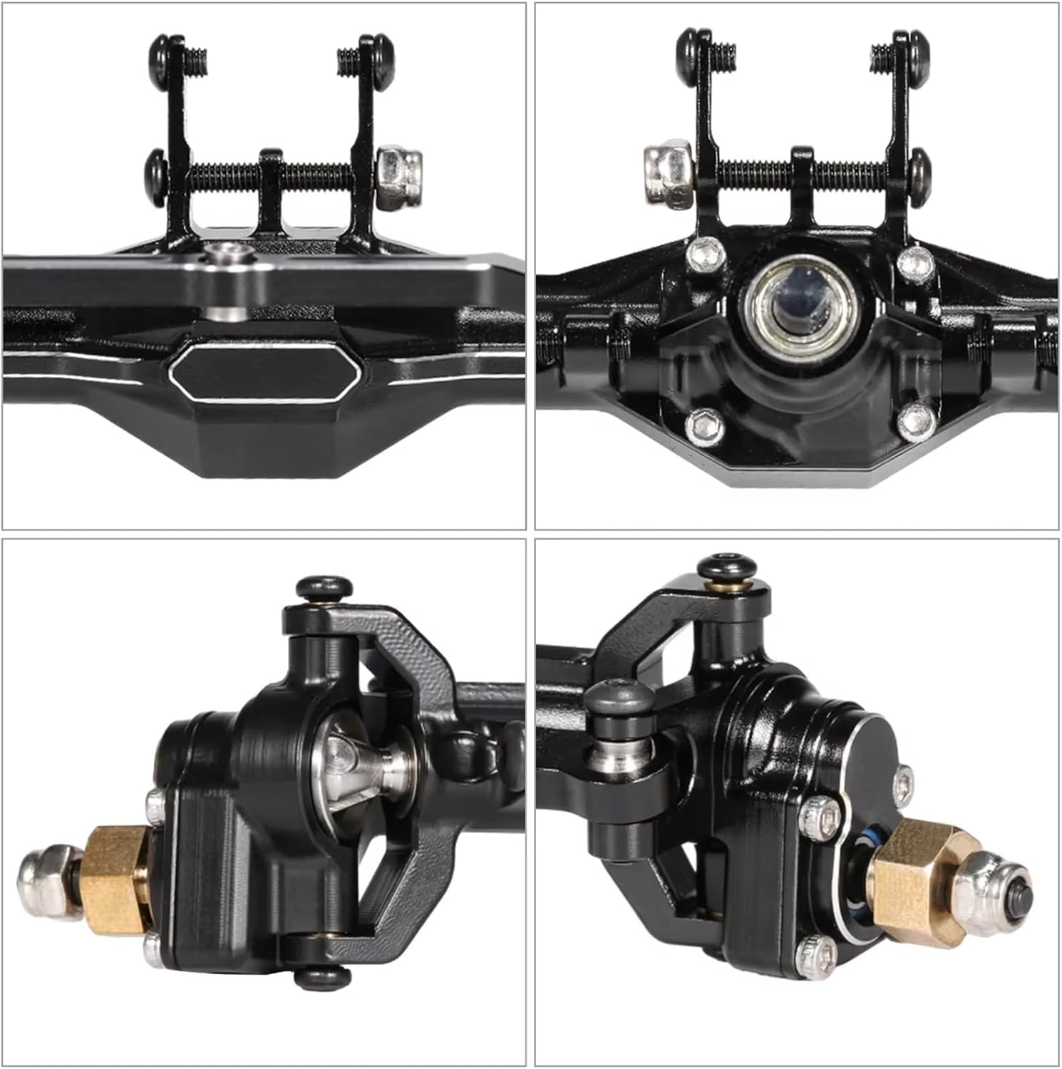 RC Car Parts Compatible with TRX4-M for Defender for Bronco K10 for Chassis Upgrade Parts Aluminum Alloy Portal Axle Set for 1/18 RC Crawler Car