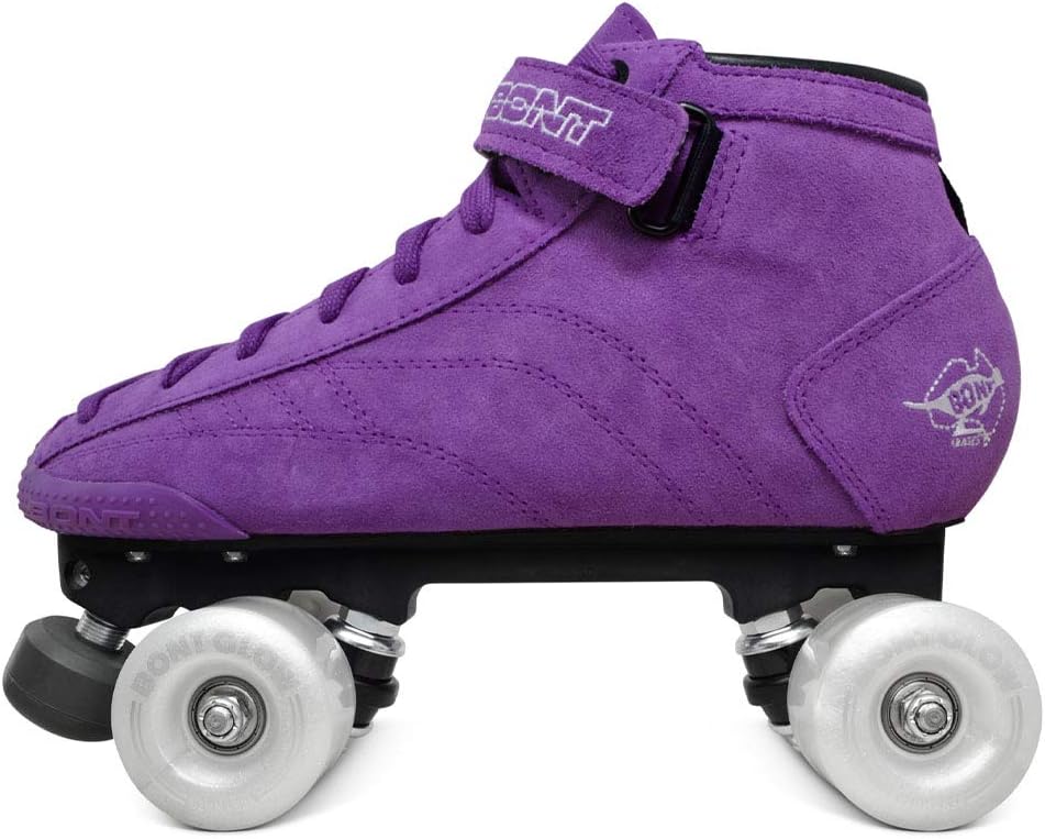 Bont Skates - Prostar Purple Suede Professional Roller Skates with Glow Light Up Led Wheels - Indoor and Outdoor - Roller Skates for Women - Girls - Ladies rollerskates