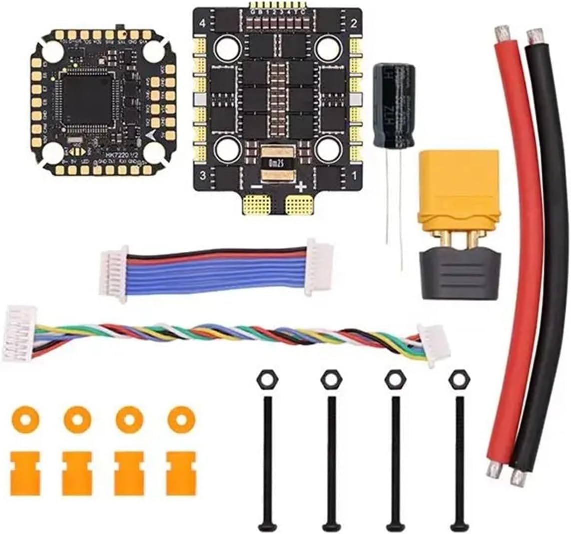 for HAKRC F722 V2 2-6S F7 Mini Flight Controller Dual BEC FPV Stack for BLHELIS 60A/65A 4in1 ESC DShot150/300/600/1200 PWM fit RC Drones distintivo(F722 V2 w 605(32b))