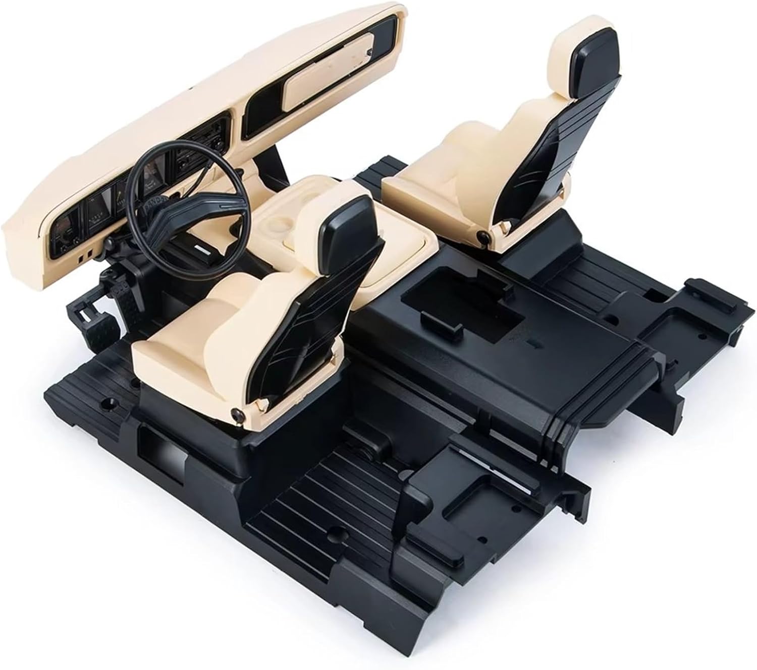 Compatible with TRX-4 for Bronco 1/10 RC Crawler Cars DIY Parts Spare Full Interior Body Shell Cab for Seat Unassembled Kit RC Car Part Accessories(Yellow)