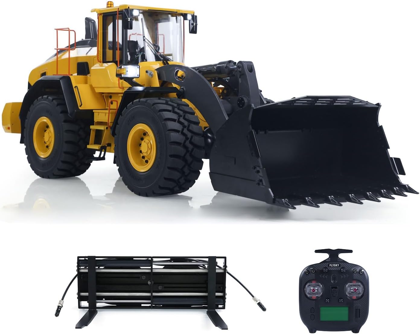 TOUCAN RC HOBBY 1/14 RC Hydraulic Loader E260L Metal Remote Control Construction Vehicles Flysky ST8 Radio Lock Differential Axle Frok Coupler