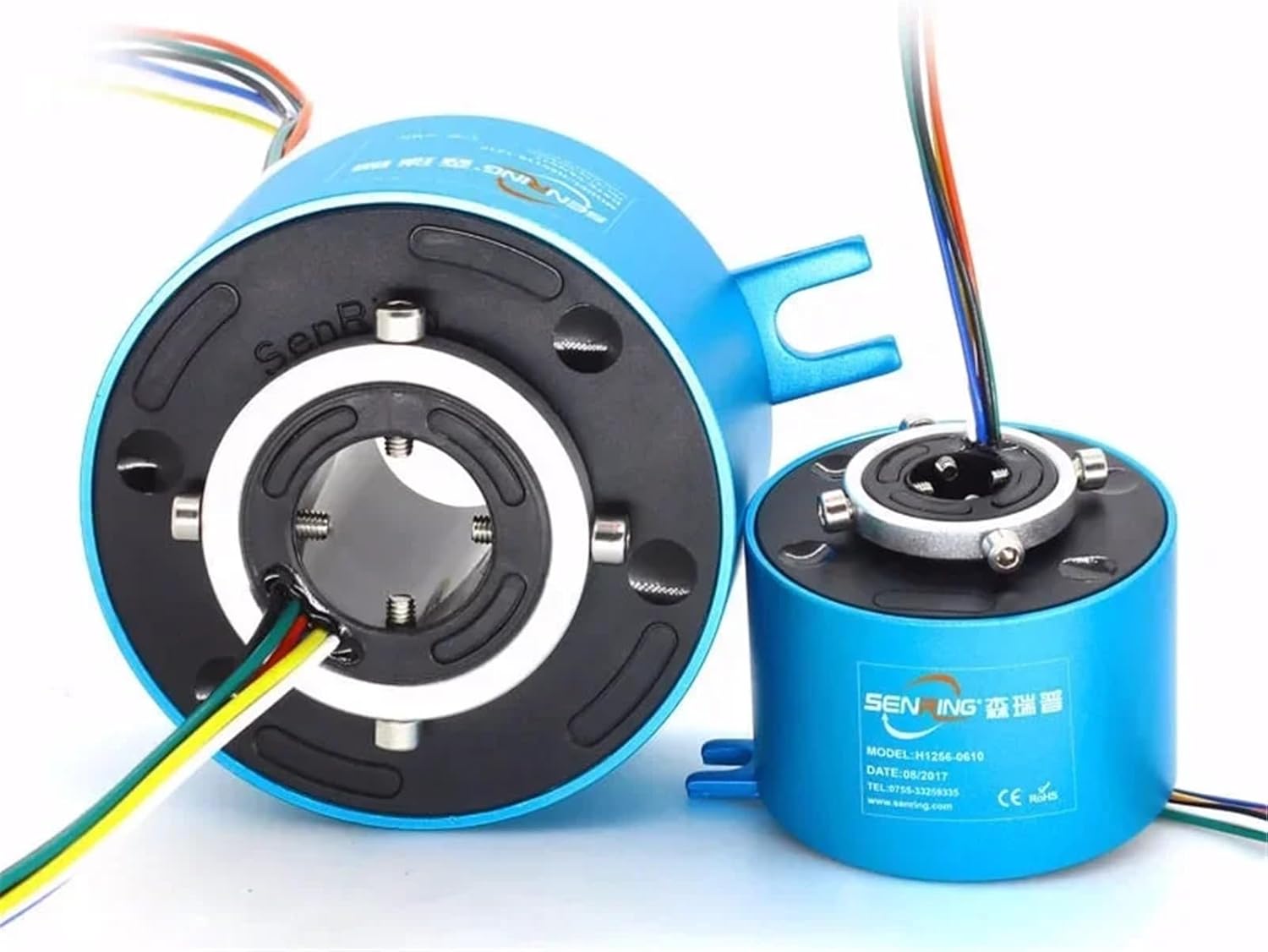 Through Hole Slip Ring 2/6/12/18/24 Channels 2A/5A/10A Current Slipring Hollow Rotate Connector Hole 8-100mm Conductive Rings(20X42mm 6CH 5A)