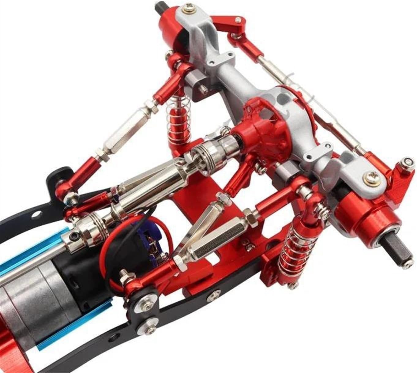 RC Spare Part for WPL C14 C24 C24-1 1/16 Metal Frame for Chassis Kit Axle Gearbox Shock Tires rc Car Upgrade Spare Parts Wheelbase Assemble Accessories(Frame 2)