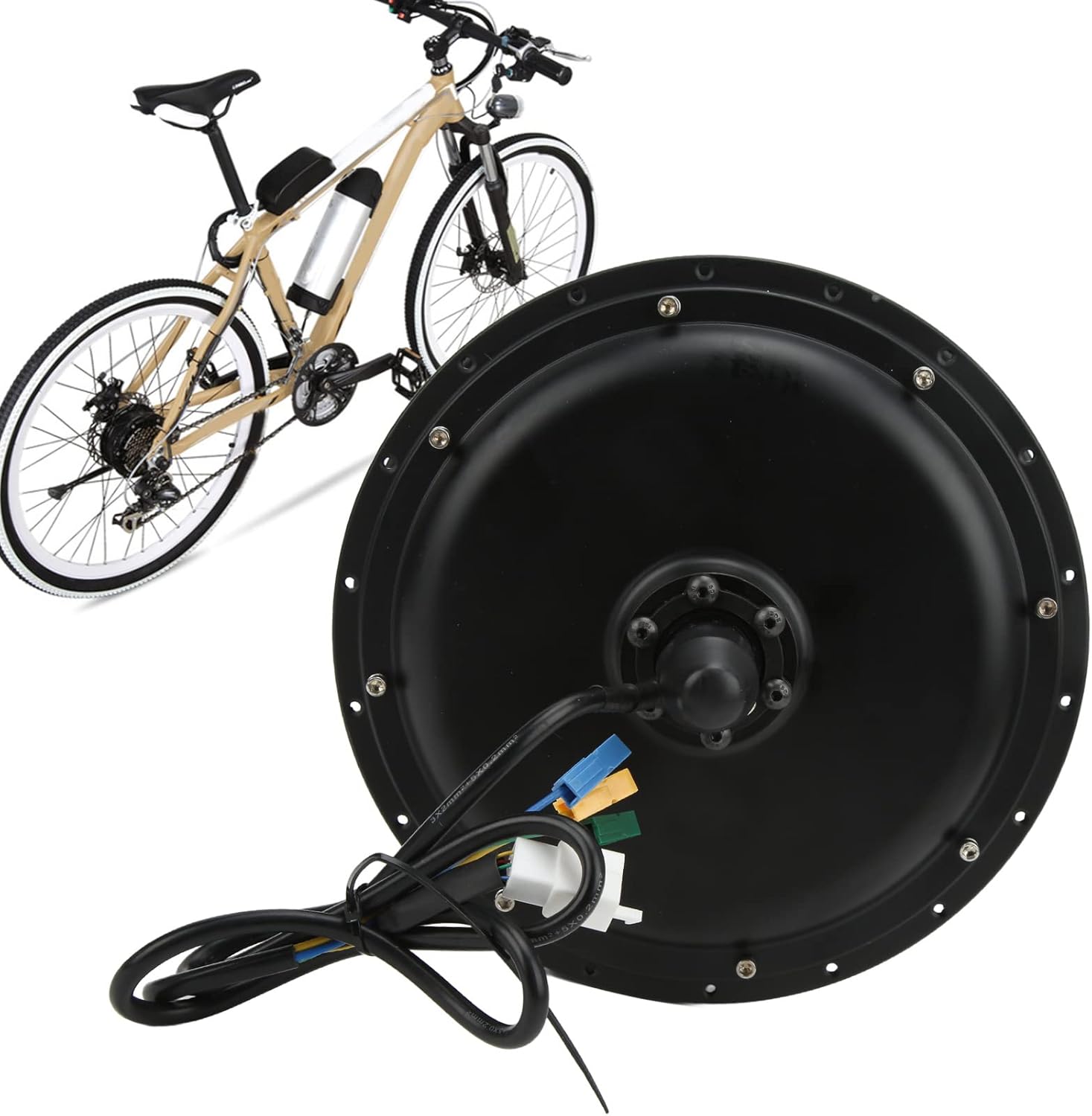 plplaaoo Electric Bike Rear Hub Motor,Bike Rear Wheel Motor 48V 1500W Rear Drive DC Hub Motor DIY Modification for Electric Bicycles Electric Scooters