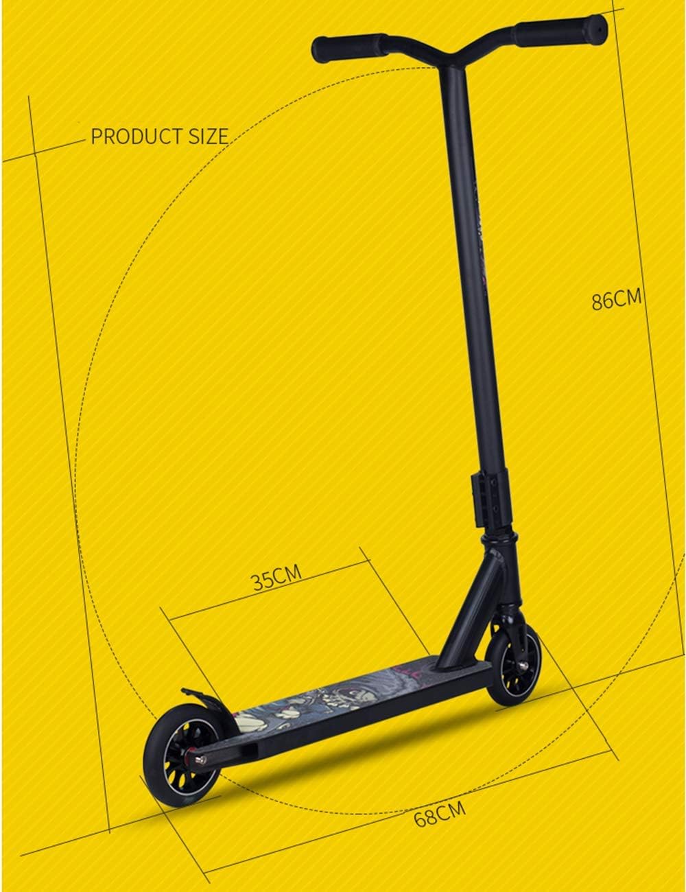 Pro Stunt Scooters for Boys Girls Kids Adult Freestyle Push Kick Surfer Skate Park Brush Street Fun Scooter, Trick Scooter Lightweight Easy to Assemble Max Load 240kg