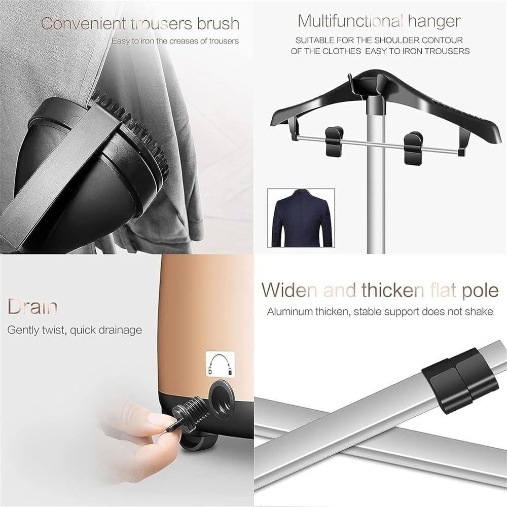 Professional Vertical Garment Steamer 2100W Heavy Duty Clothes Steamer, Steam Press Iron Handheld Clothes Steam Iron with 2.5L Water Tank Quick Wrinkle Removal