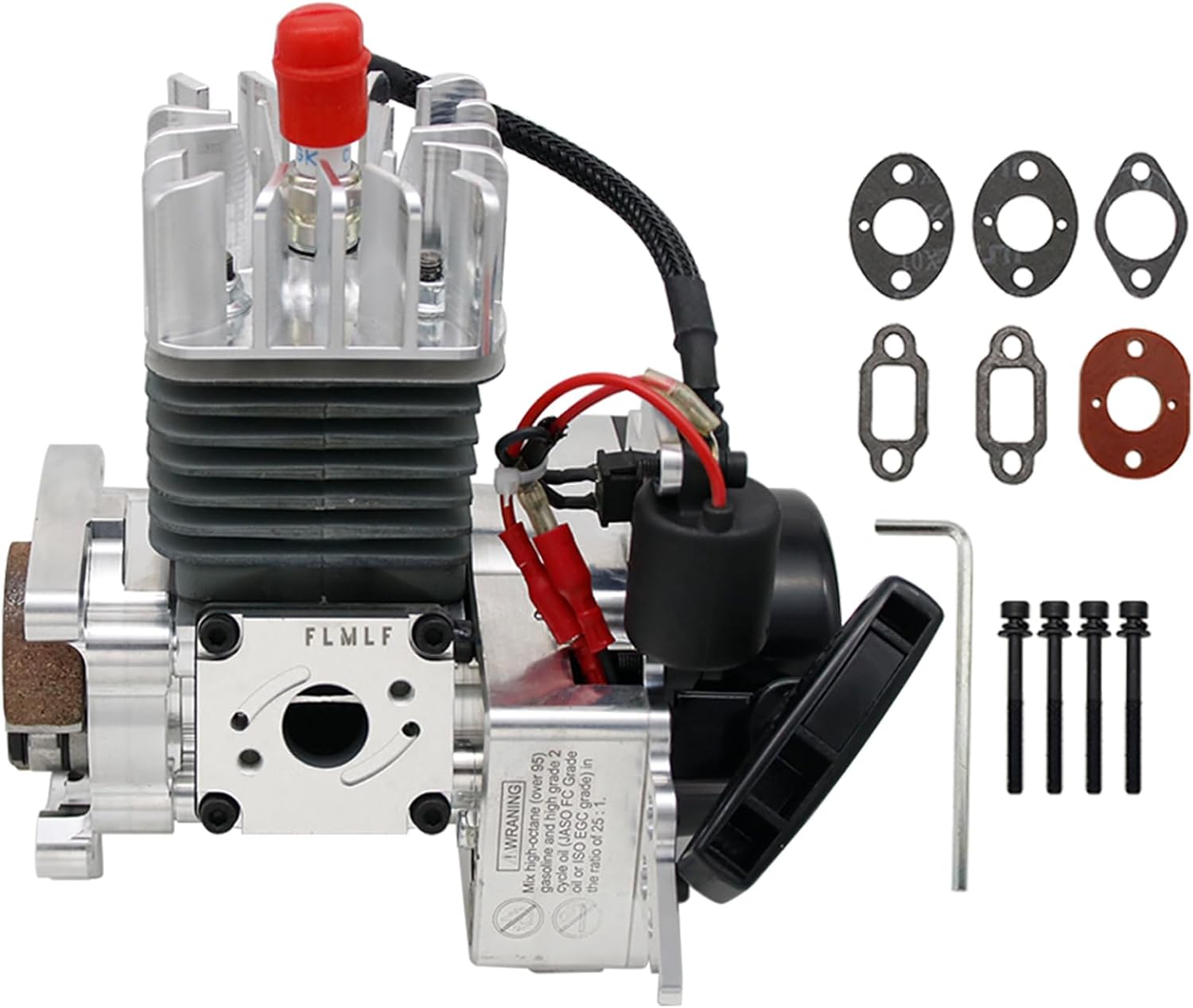 FLMLF CNC 2-Stroke 4 Bolt 32CC PRO 11HP Reed Case Engine for 1/5 HPI ROFUN ROVAN KM Baja LT FG QL FID MCD DBXL GoPed RedCat HSP Rc Parts