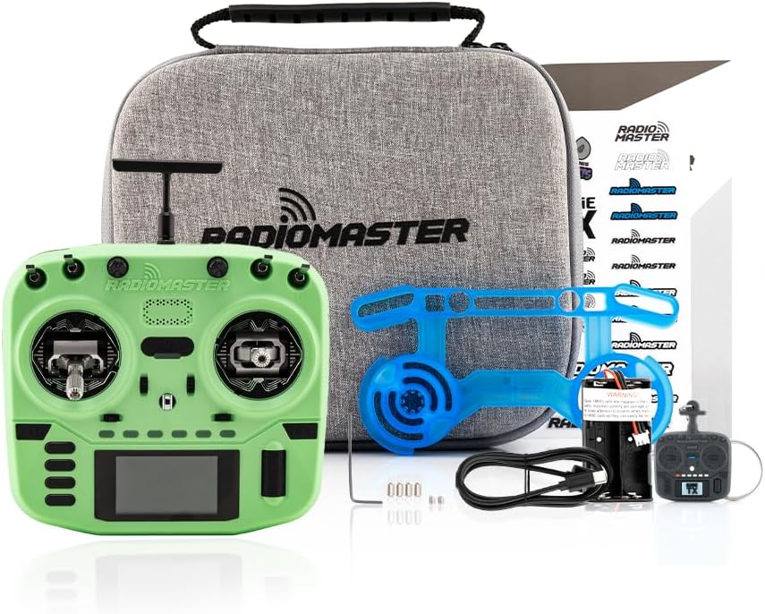Radiomaster Boxer Crush Radio Controller Transmitter EdgeTX Operating System and ExpressLRS RF System Pre-Installed (ELRS M2 with 6200-Green)