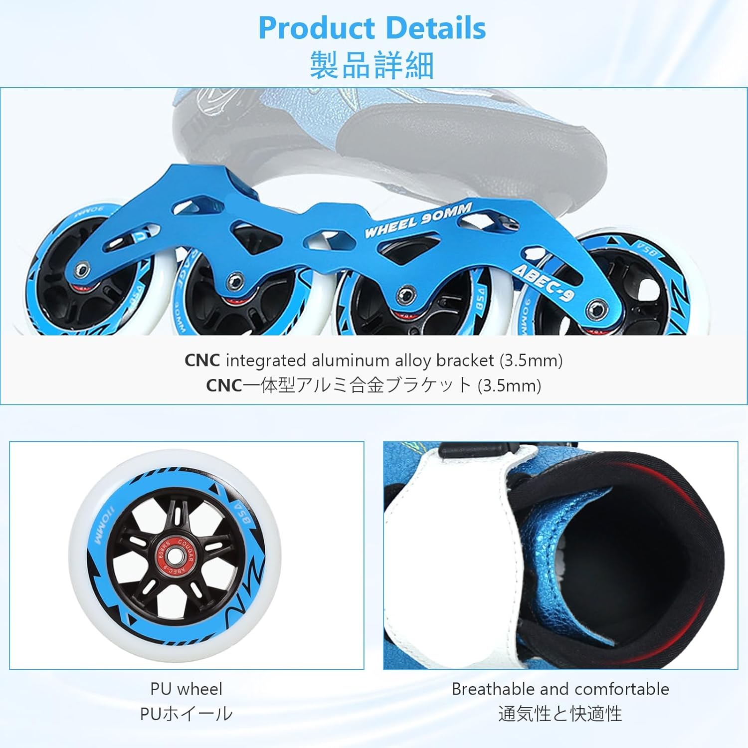 Inline Speed Skates for Men Women, Heat Moldable Carbon Fibre Professional Speed Inline Racing Skates High Performance Adjustable Training Skates, Unisex