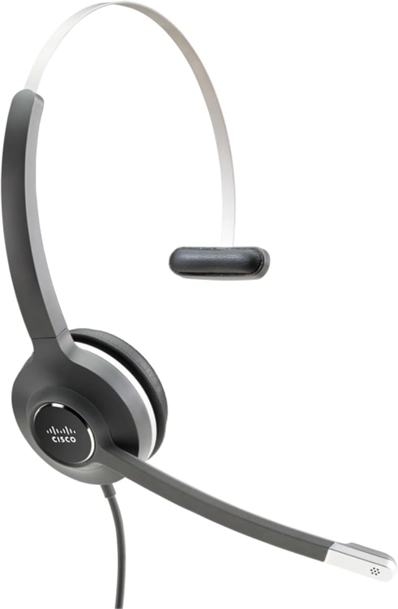 Cisco Headset 531, Wired Single On-Ear Quick Disconnect with USB-C Adapter, Charcoal, 2-Year Limited Liability Warranty (CP-HS-W-531-USBC)
