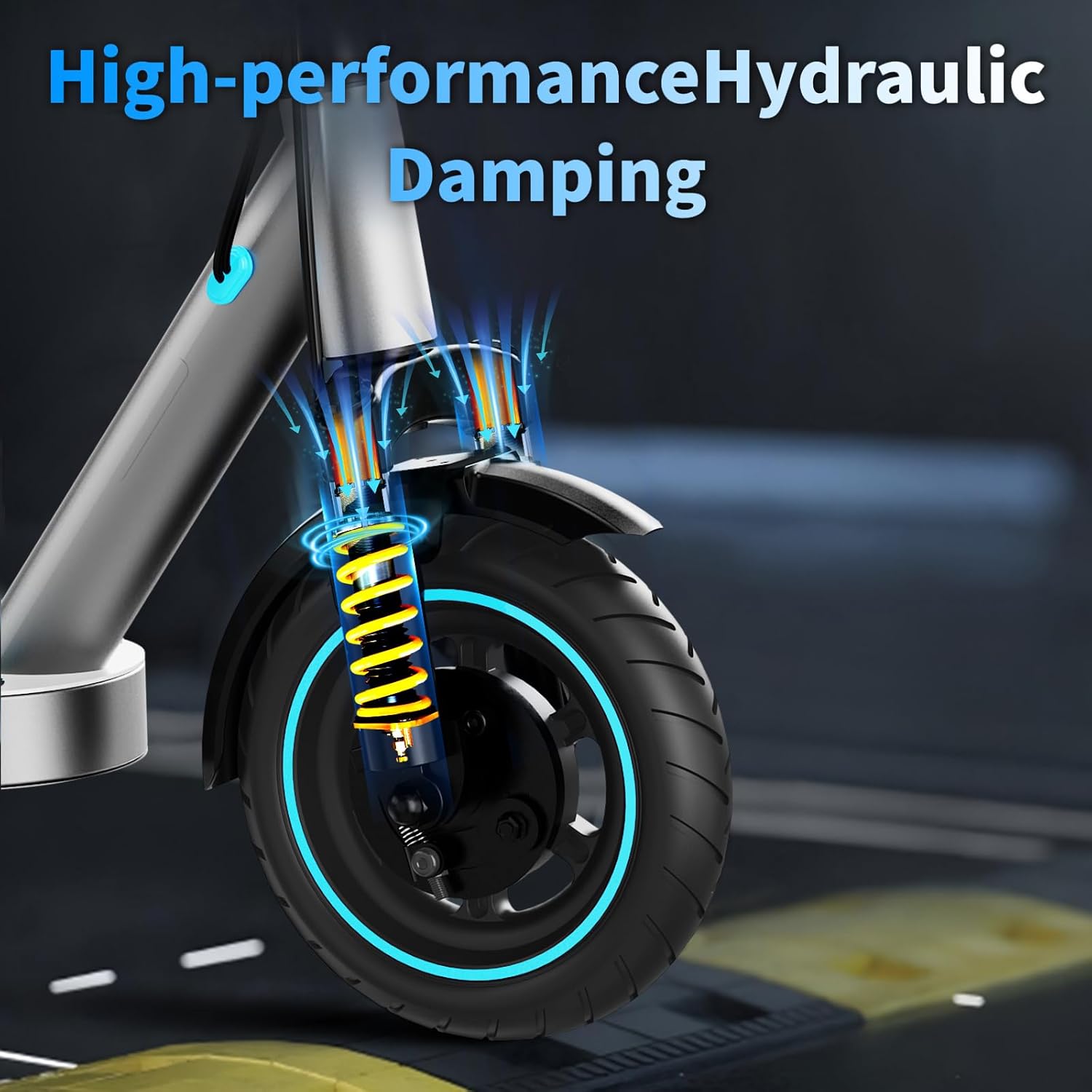 E-Scooter 500W Peak Motor,19MPH/19-28mi Range, 8.5