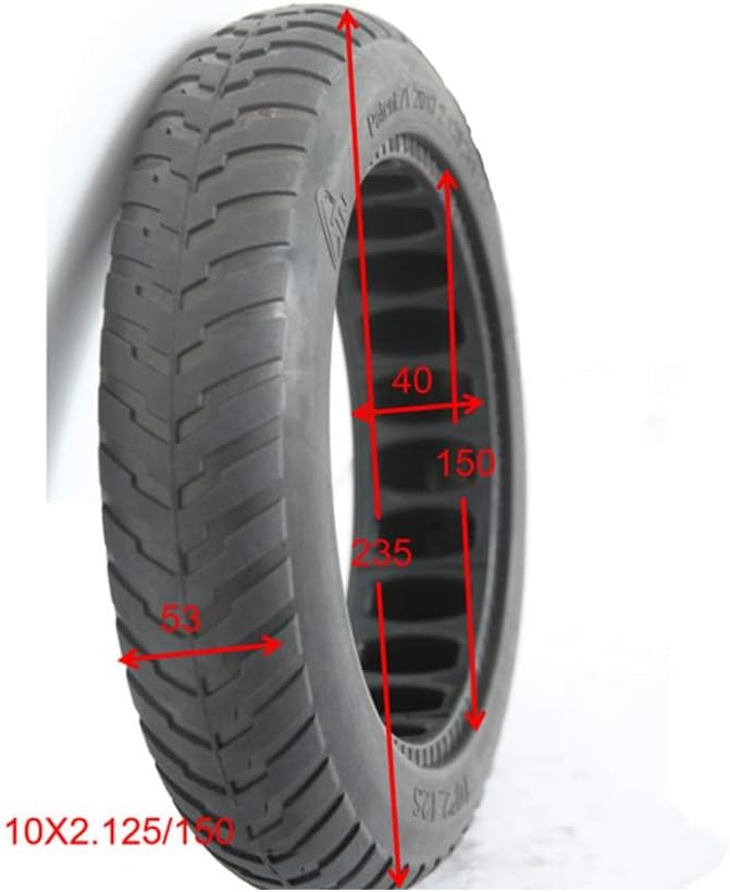 2 Pcs 10-inch Electric Scooter Tires, 10X2.125, Solid Honeycomb Tires, Wear-Resistant and Puncture-Resistant, Maintenance-Free, Scooter Accessories