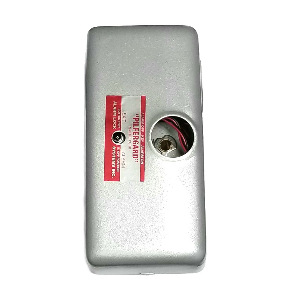 Alarm Lock PG10 Exit Door Alarm (No Cylinder), Metallic Silver