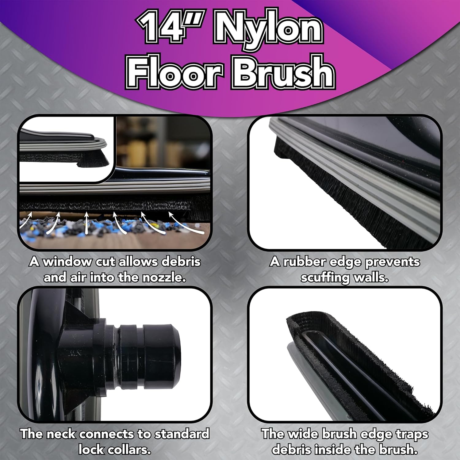 Cen-Tec Systems 93770 Complete Backpack Vacuum Attachment Kit with Hose, Black