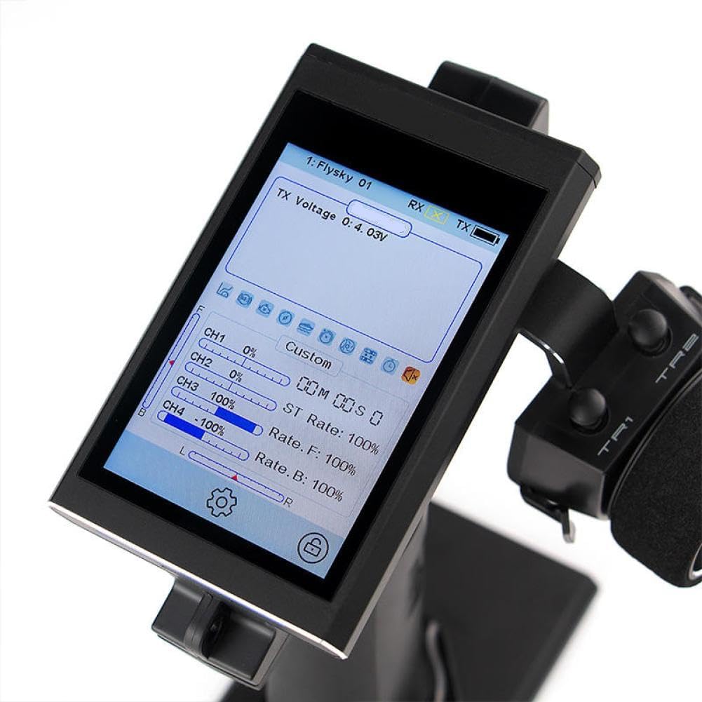 Radio Transmitter 2.4GHz 8CH 3.5 Inch Color IPS Touch Screen with FGR4S V2.0 Receiver Compatible with Noble NB4+ RC Car Boat