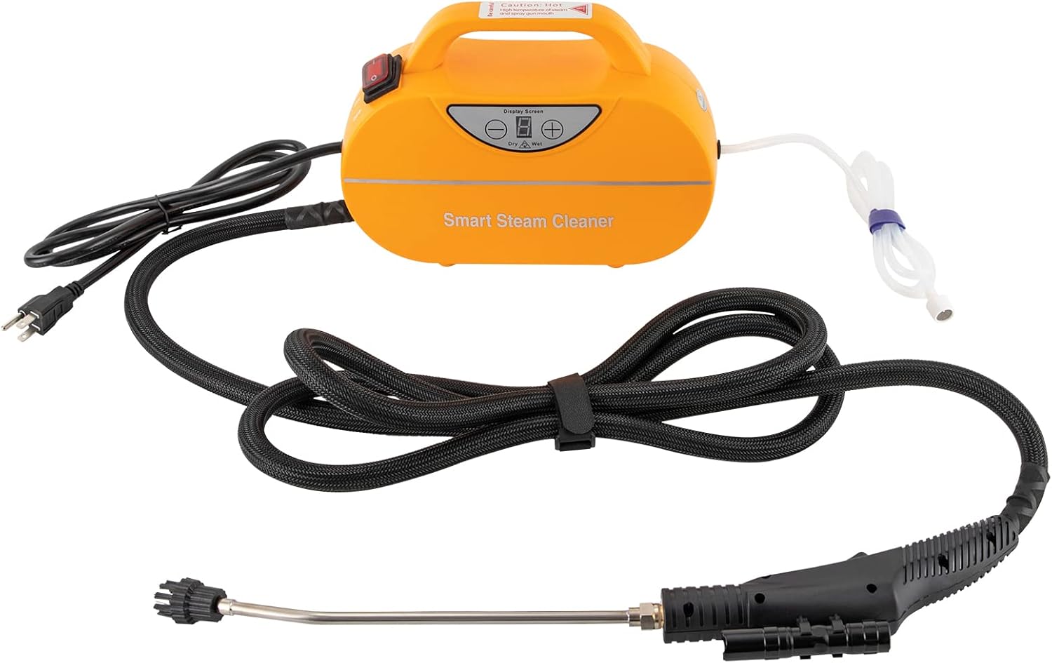 YIYIBYUS Handheld Steam Cleaner,Handheld Steam Cleaner 1800W Car Steam Cleaner for Home Use Wet & Dry Adjustable (Yellow)