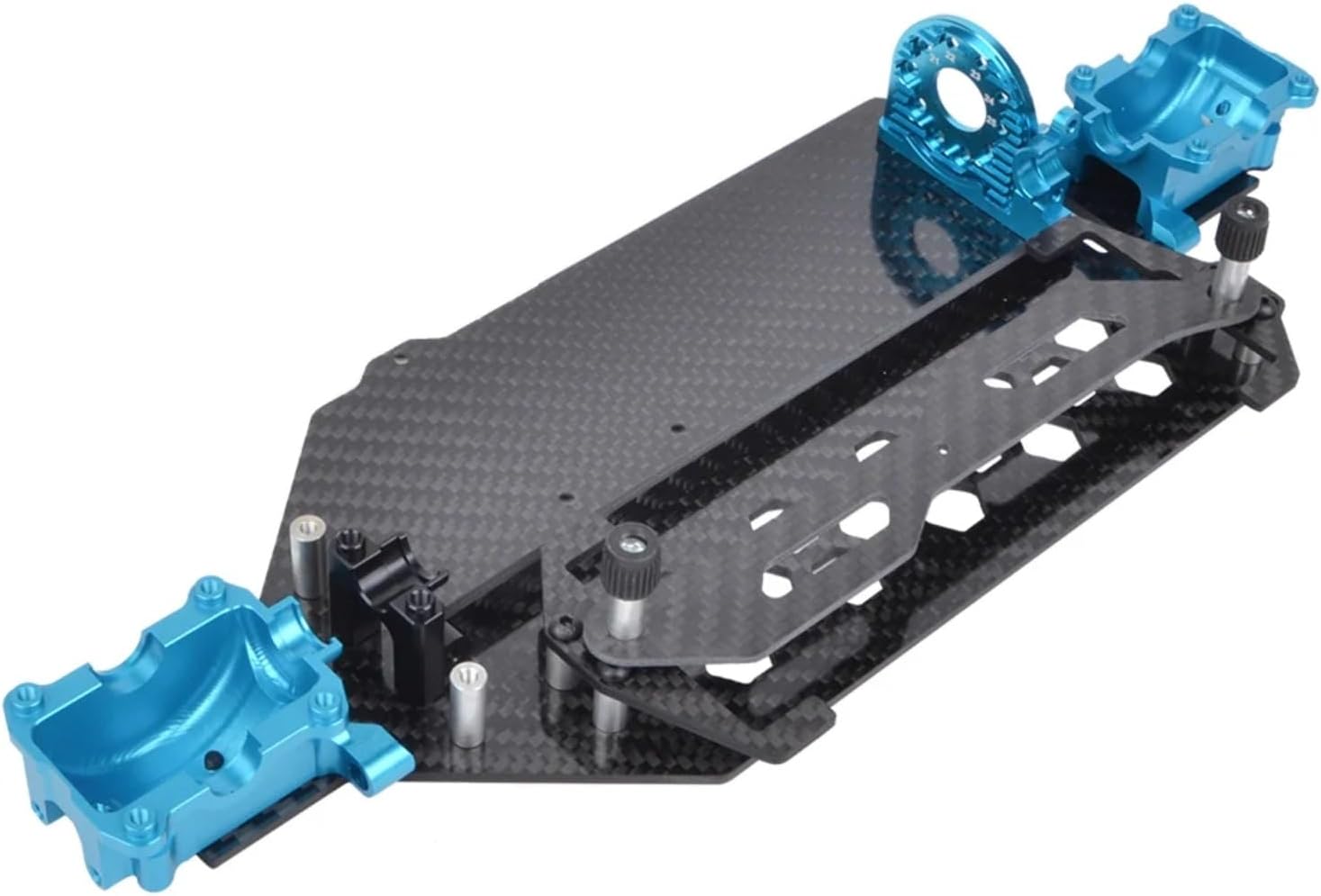 RC Car Frame Parts for Tamiya for TT-02B MS TT-02BR Chassis Carbon Lower Deck W/Diff Case Rc Car Parts Accessories Upgrades Replacement and Repair