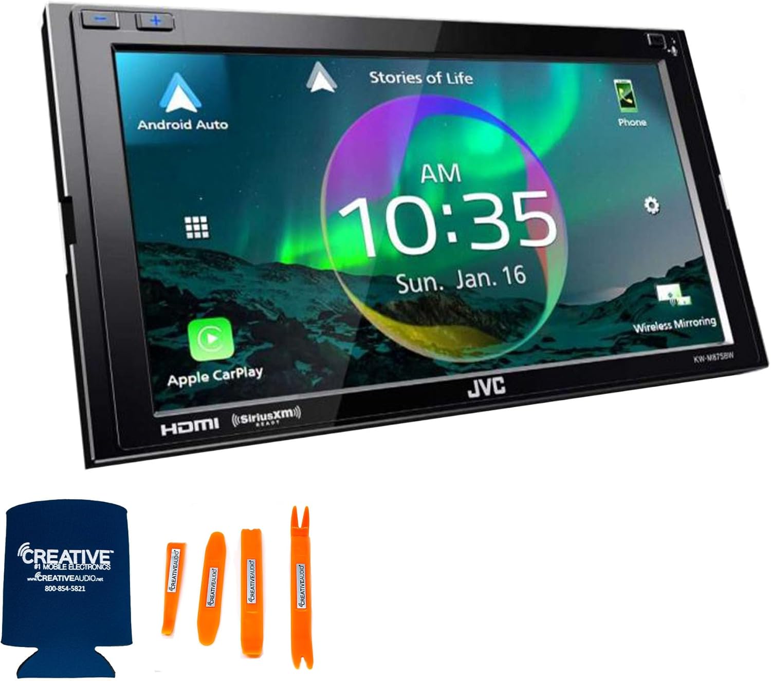 JVC KW-M875BW Digital Multimedia Receiver w/Wireless CarPlay and Android Auto