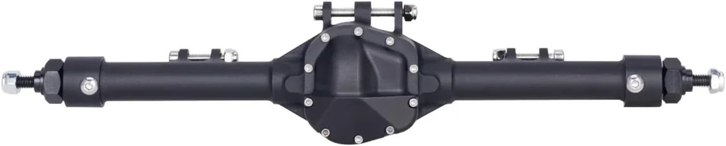 RC Upgrade Accessories for Axial for SCX10 II for VS4-10 1/10 RC Crawler Rock Trucks Parts Construction Front Rear Offset Straight Axle Set Upgrade Car Accessories(Black,Set)