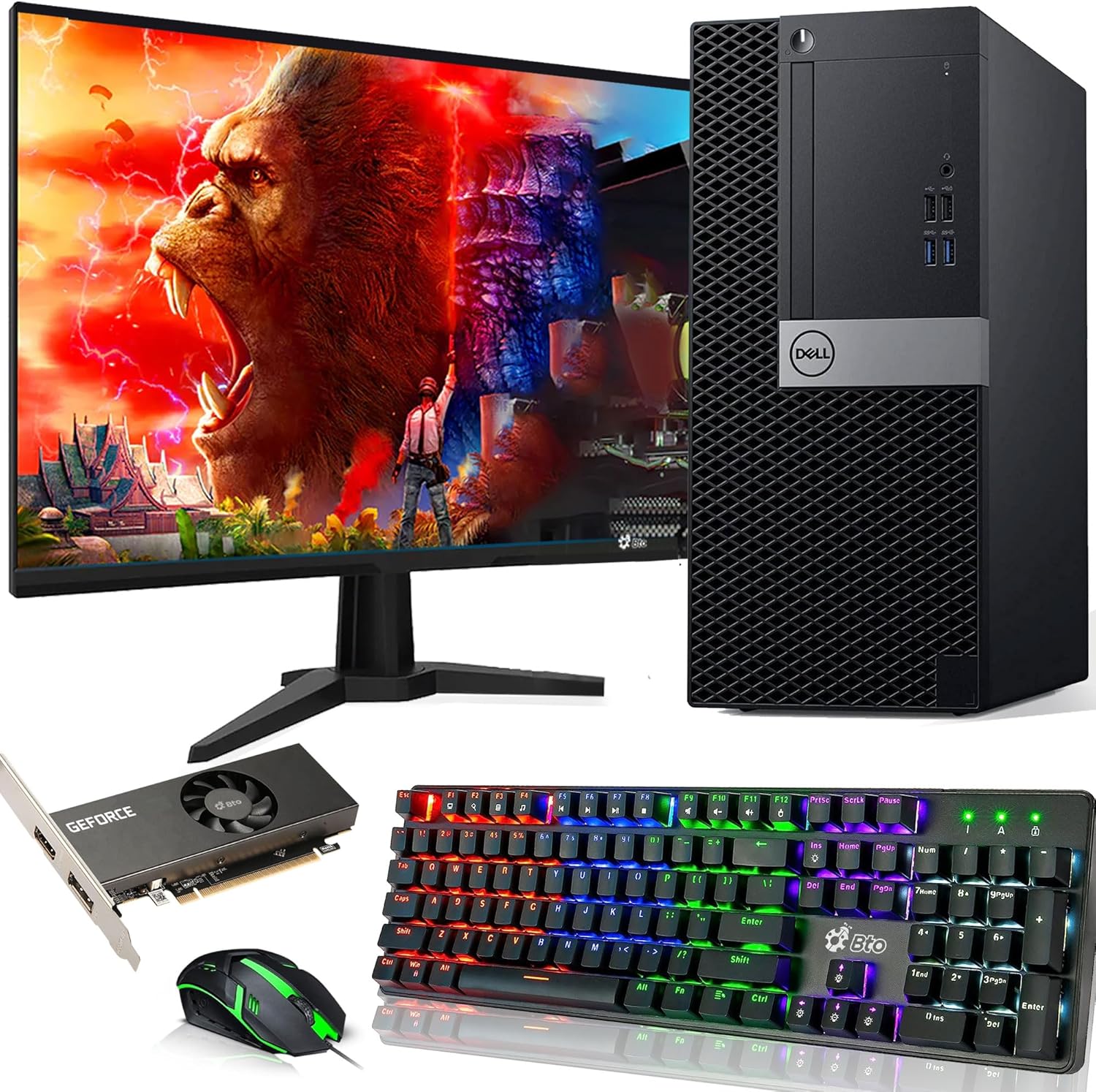 Dell Gaming Tower Desktop PC – Intel Core i5-6500 – 16GB DDR4 RAM – 512GB SSD – GeForce GT 1030 – 24
