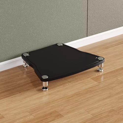 UYCVT Heavy Duty Audio Component Rack 1-4 Layers Media Stand for Record Player Stereo Receiver & Tv Durable Audio/Video Display Stand for Home Theater & Entertainment Systems-Black-1 Layer