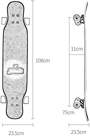 Four-Wheel Skateboard Road Skills Maple Four-Wheel Skateboard Street Professional Street Brushing Double top boy Dance Board Suitable for Adults and Teenagers