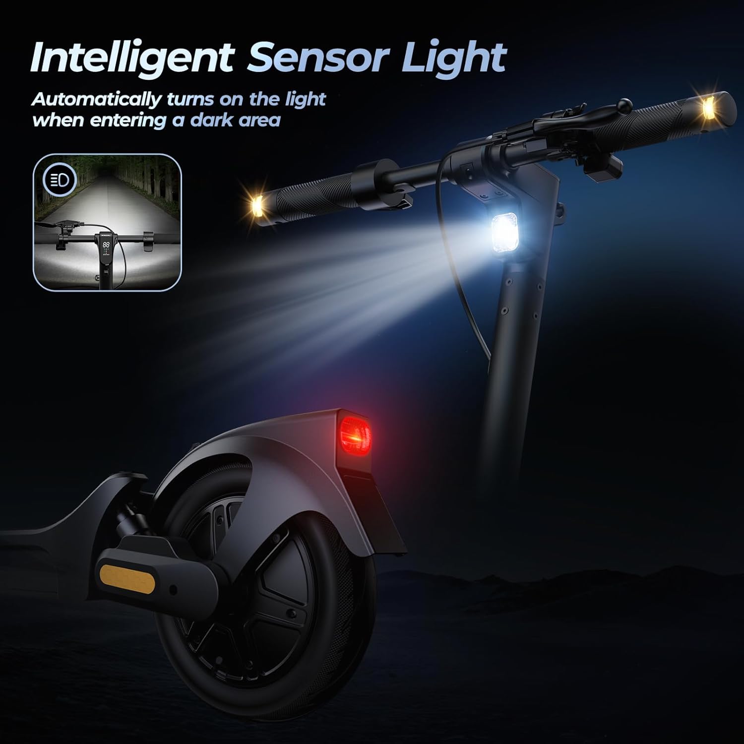 Electric Scooter for Adults, Max Speed 20 Mph, 500W/1000W Peak Motor, 8.5