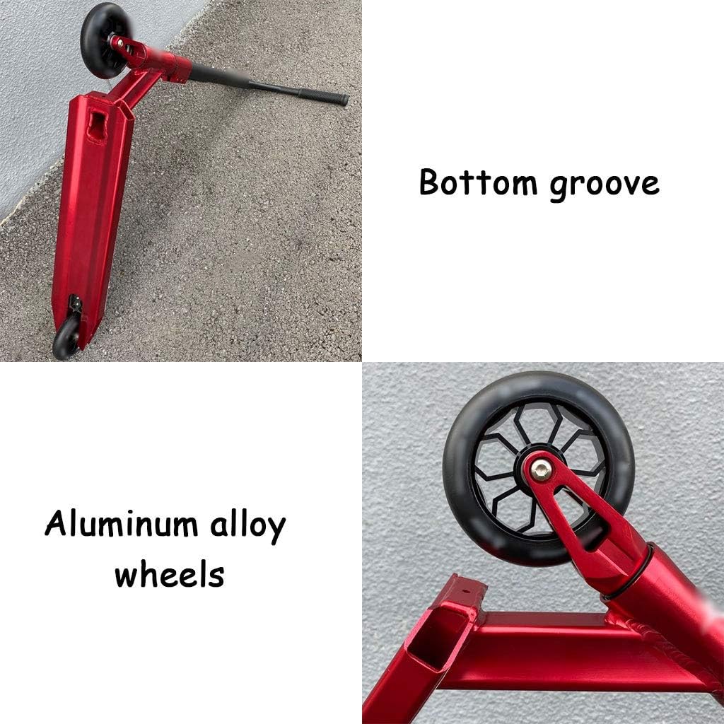 Scooters Kick Scooter for Adults Teens, Elite Pro Stunt Scooters, Freestyle Trick Scooter, Advanced Competition-Ready (Color : Red, Size : 51 * 59 * 86cm)