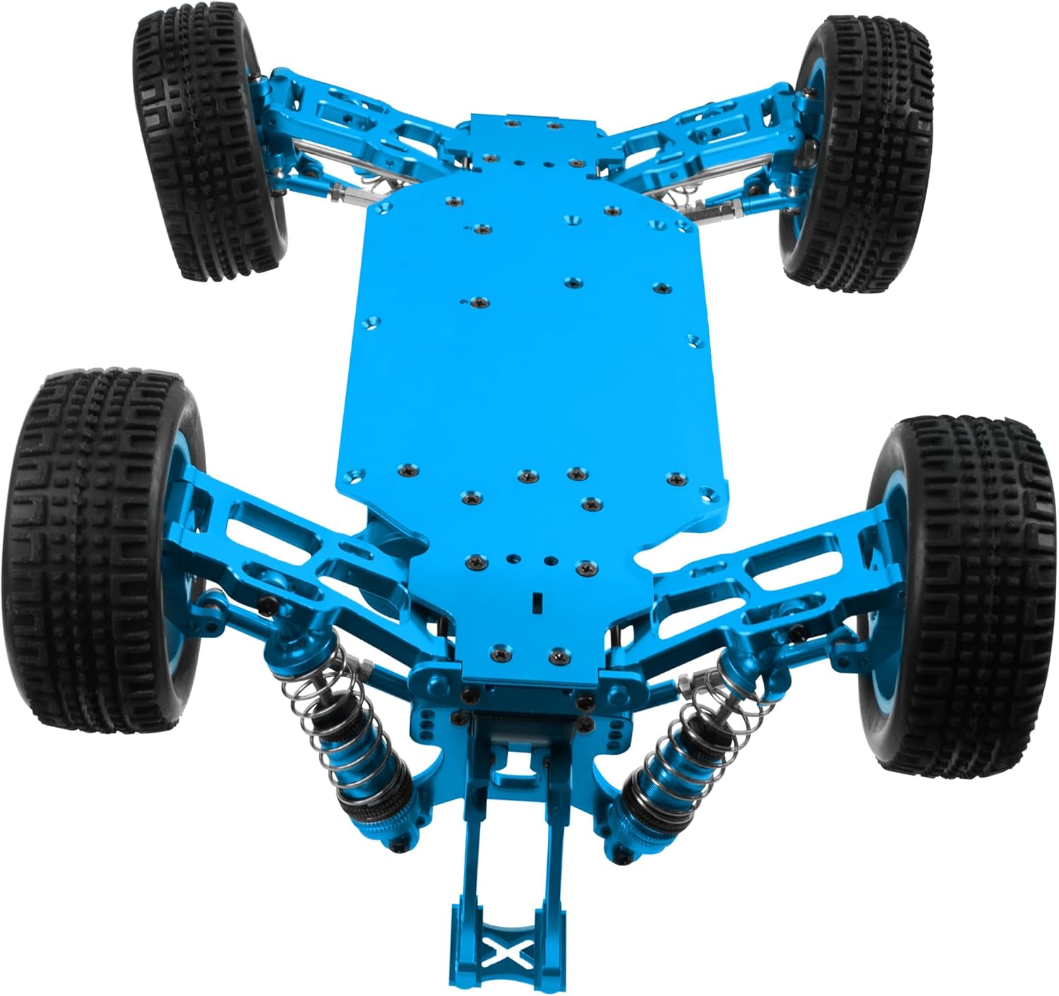 Share Goo Metal RC Body Chassis Frame 1/14 4WD Frame Kit Compatible with WLtoys 1/14 144010 144001 144002 RC Car Upgrade Parts (Blue)