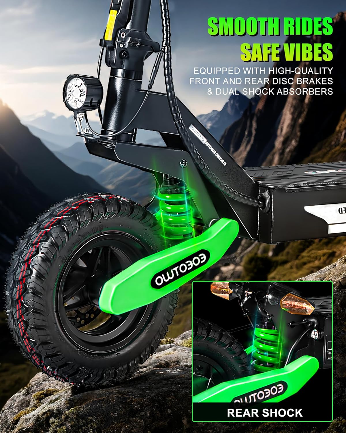 Electric Scooter for Adults, 1200W Motor Fast E Scooter, 11