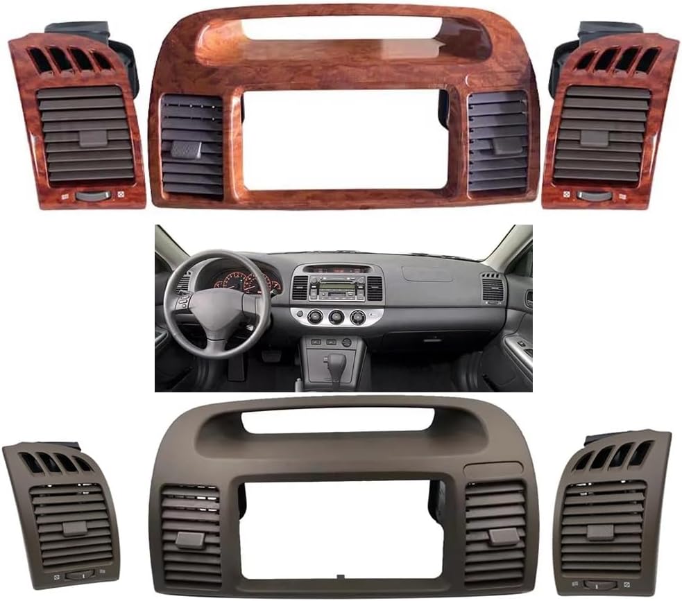 Car Air Conditioner Vent Air Air Vent Outlet/Fit for Toyota Camry 5 2002 2003 2004 2005 2006 Fascia Auto Stereo Panel Mounting CD DVD Radio Dashboard(Red)